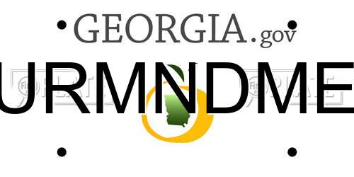 URMNDME Georgia License Plate