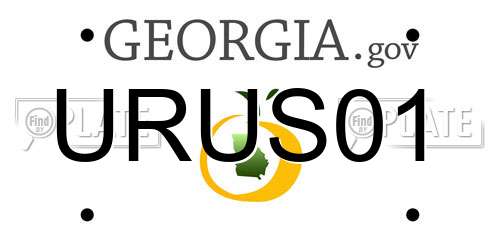 URUS01 Georgia License Plate