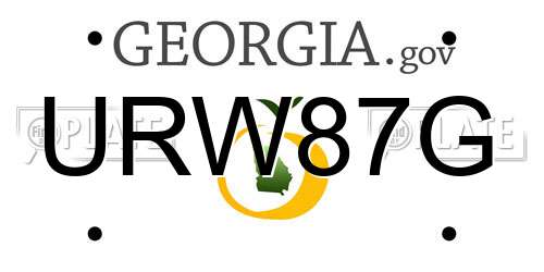 URW87G Georgia License Plate