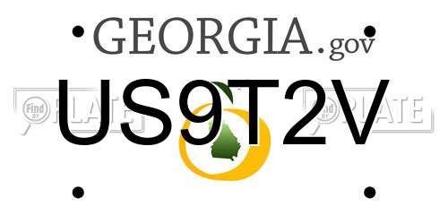 US9T2V Georgia License Plate