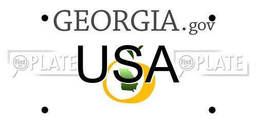 USA Georgia License Plate
