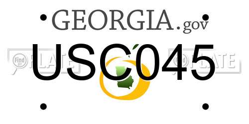 USC045 Georgia License Plate