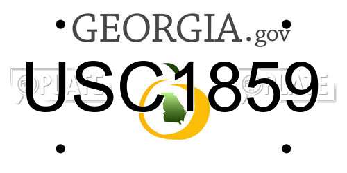 USC1859 Georgia License Plate