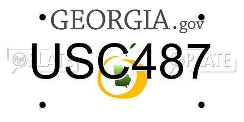 USC487 Georgia License Plate