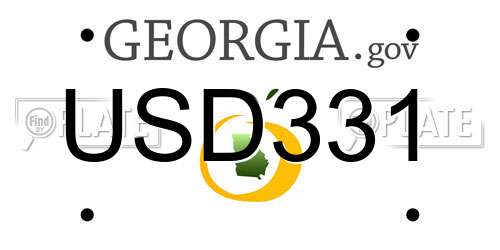 USD331 Georgia License Plate