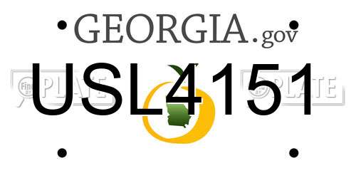 USL4151 Georgia License Plate