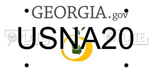 USNA20 Georgia License Plate