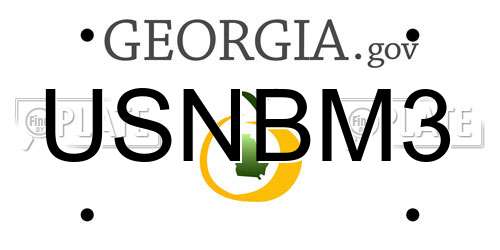 USNBM3 Georgia License Plate