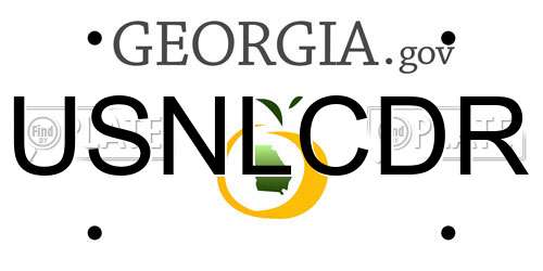 USNLCDR Georgia License Plate