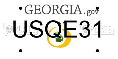 USQE31 Georgia License Plate