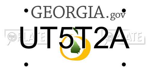 UT5T2A Georgia License Plate