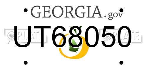 UT68050 Georgia License Plate