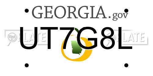 UT7G8L Georgia License Plate