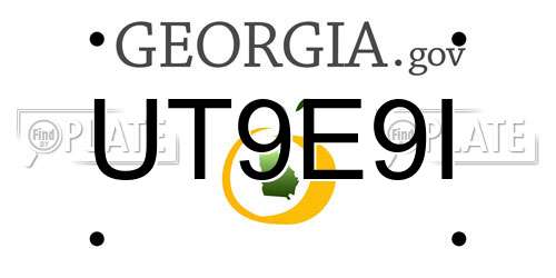 UT9E9I Georgia License Plate
