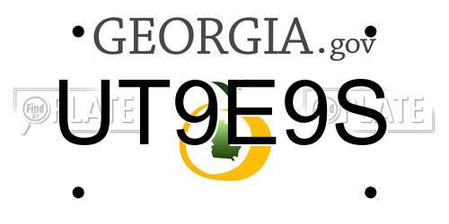 UT9E9S Georgia License Plate