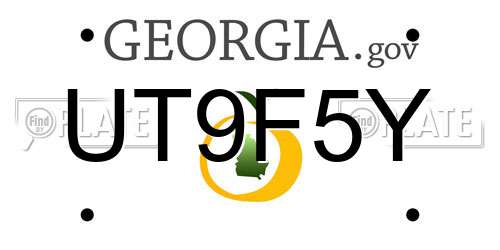 UT9F5Y Georgia License Plate