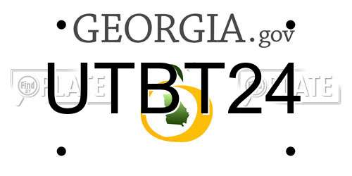 UTBT24 Georgia License Plate