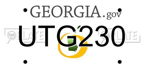 UTG230 Georgia License Plate