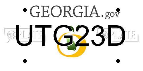 UTG23D Georgia License Plate