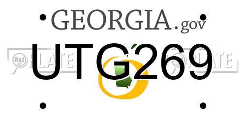 UTG269 Georgia License Plate