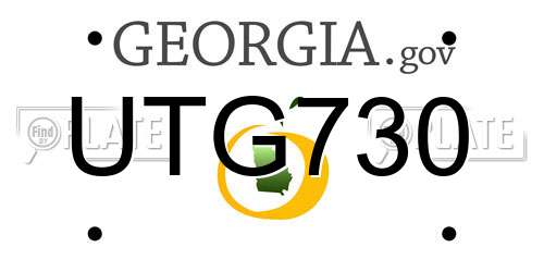 UTG730 Georgia License Plate