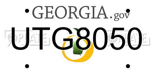 UTG8050 Georgia License Plate