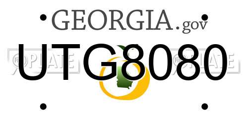 UTG8080 Georgia License Plate