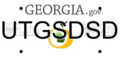 UTGSDSD Georgia License Plate