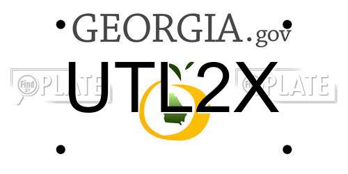 UTL2X Georgia License Plate