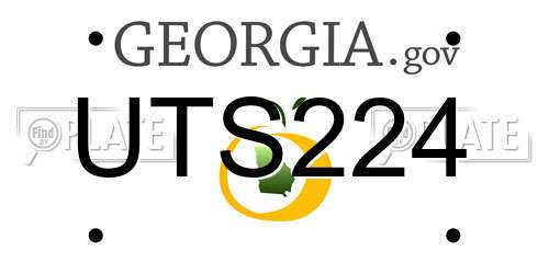 UTS224 Georgia License Plate