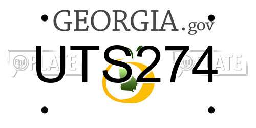 UTS274 Georgia License Plate