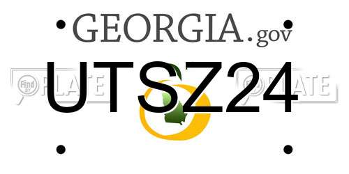 UTSZ24 Georgia License Plate