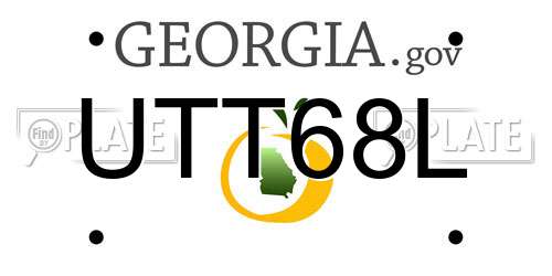 UTT68L Georgia License Plate