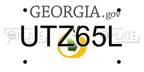 UTZ65L Georgia License Plate