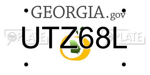 UTZ68L Georgia License Plate