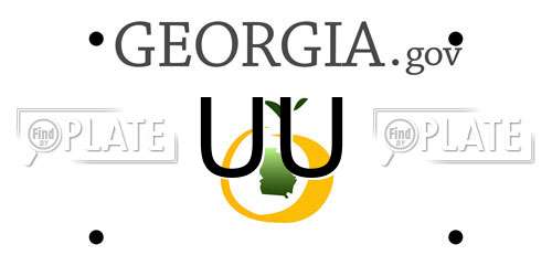 UU Georgia License Plate