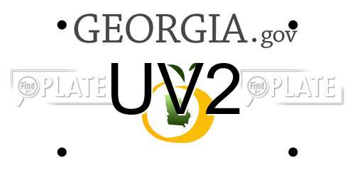 UV2 Georgia License Plate