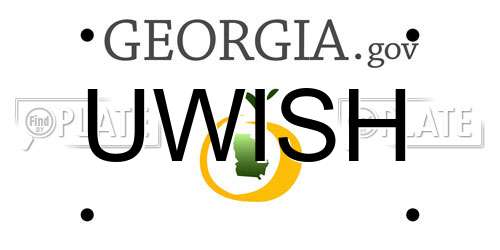 UWISH Georgia License Plate