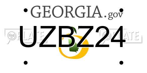 UZBZ24 Georgia License Plate
