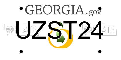 UZST24 Georgia License Plate