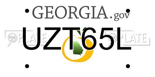UZT65L Georgia License Plate