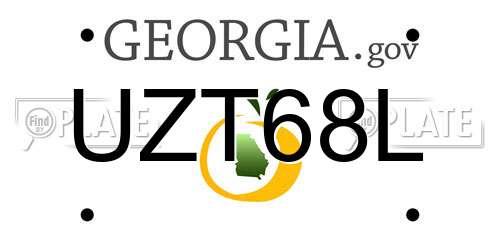 UZT68L Georgia License Plate