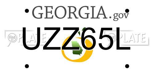 UZZ65L Georgia License Plate