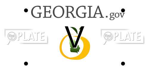 V Georgia License Plate