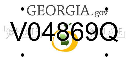 V04869Q Georgia License Plate