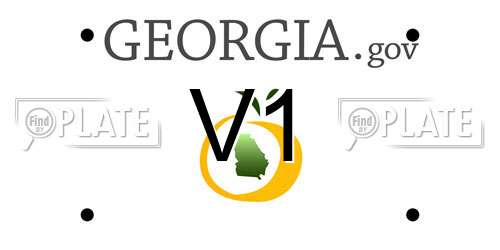 V1 Georgia License Plate