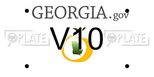 V10 Georgia License Plate