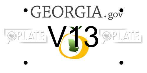 V13 Georgia License Plate