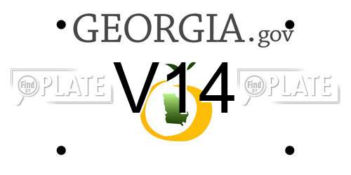 V14 Georgia License Plate