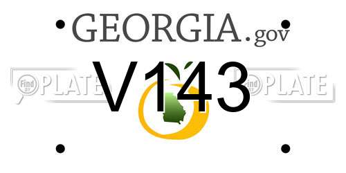 V143 Georgia License Plate